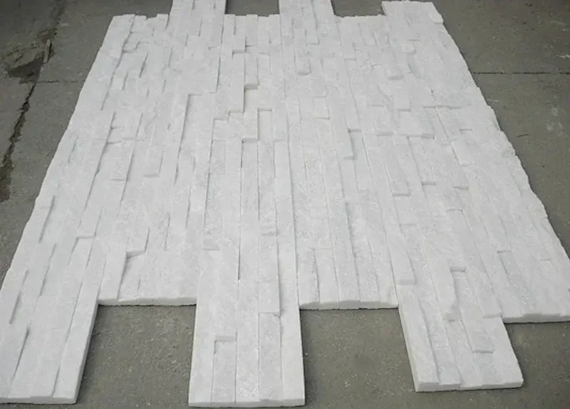 Q016 Quartzite White plošný díl - Lepený (0,495 m2)